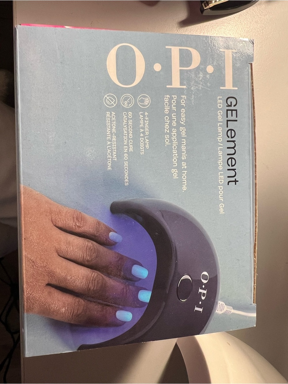 OPI GelElement LED Gel Lamp - Black with Blue Accent